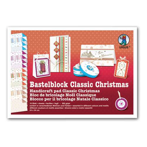 URSUS® Bastelblock Classic Christmas Fotokarton 