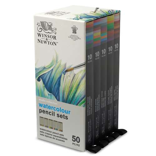 WINSOR & NEWTON™ Studio Collection Aquarellfarbstift-Set, 50 Stifte 