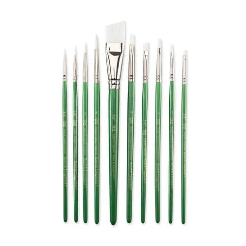 Royal & Langnickel® White Taklon Pinselset B, 10-teilig 