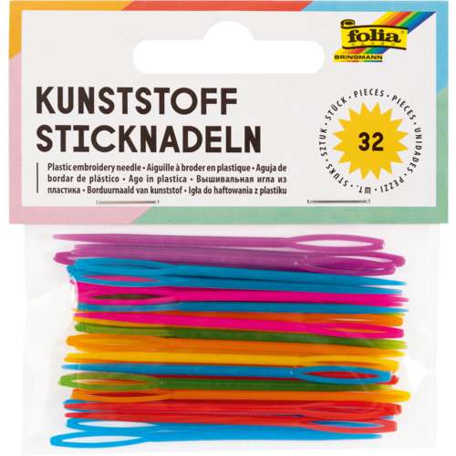 folia® Sticknadeln aus Kunststoff, 32 Stück 