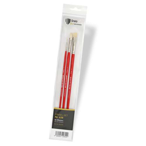 lineo PROFESSIONAL Öl-Acrylmalpinsel, 3er-Set 