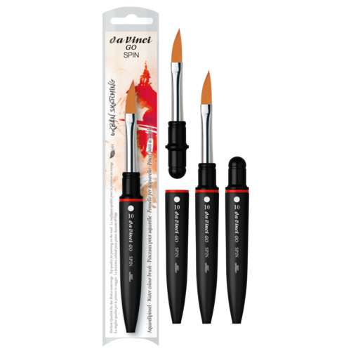 da Vinci GO SPIN Reise-Aquarellpinsel, Schwertpinsel, Serie 8887 