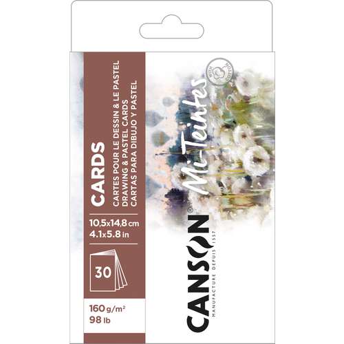 CANSON® Mi-Teintes® Papierkarten, 30 Blatt, 10,5 x 14,8 cm, 160 g/qm 
