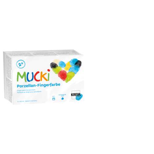 KREUL MUCKI Porzellan-Fingerfarben, 6er Set 