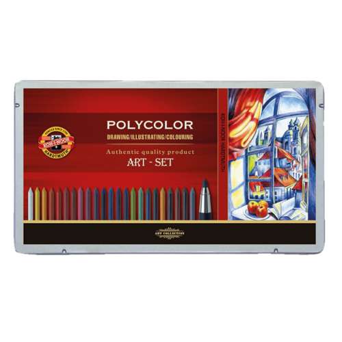 KOH-I-NOOR Polycolor Art-Set 32-teilig im Metall-Etui 