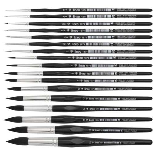 lineo ERGO SOFT Aquarellpinsel Serie 1874, rund 