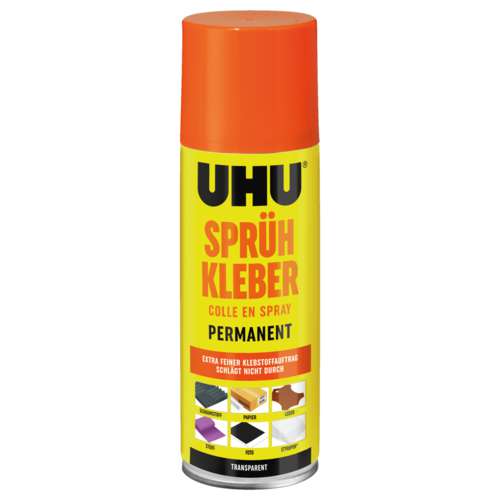 UHU® SPRÜHKLEBER Transparent + Permanent 